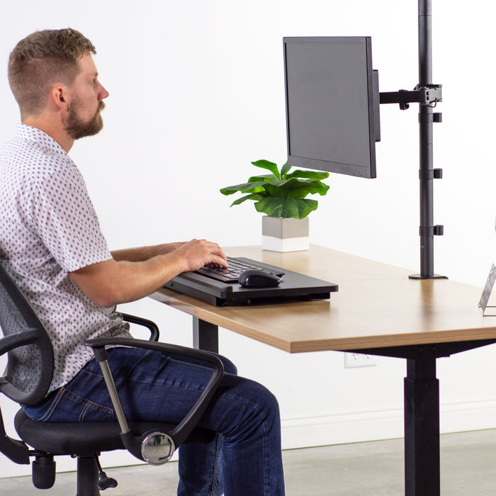Keyboard and Mouse Riser Sit Stand Workstations