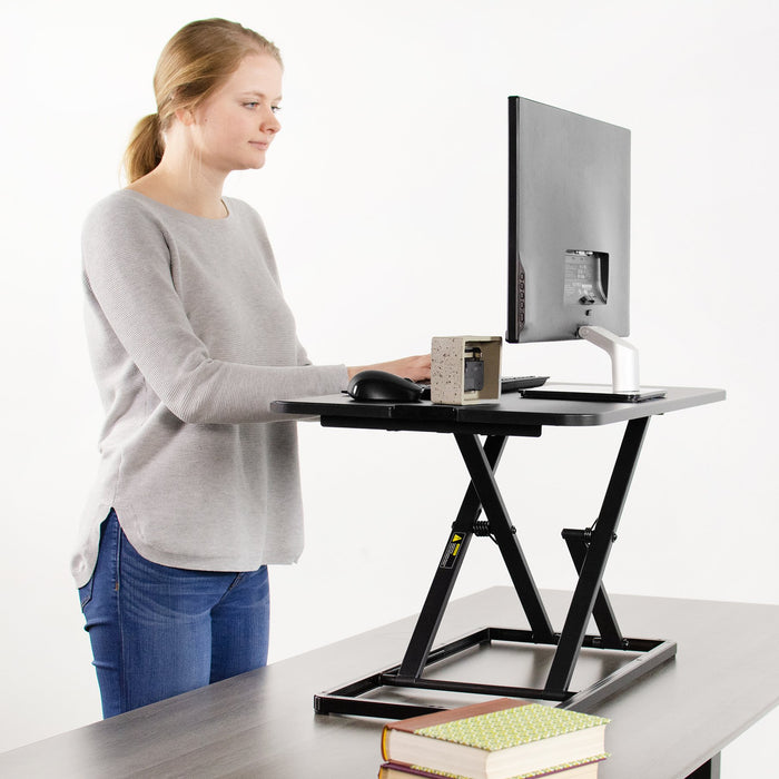 Desk Converter Riser Workstation with Adjustable Height (Single)
