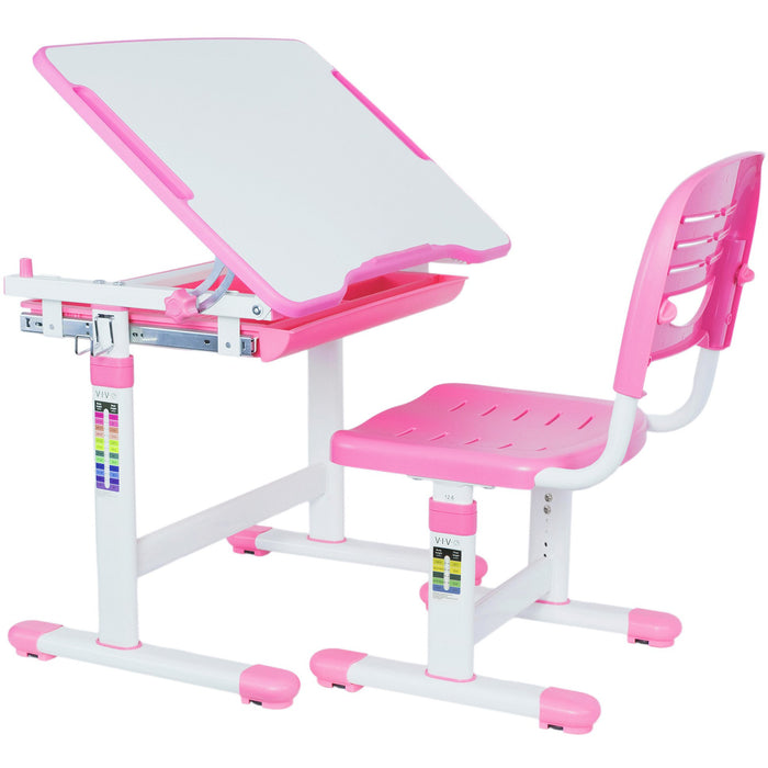 Kids' Height Adjustable Desk and Chair
