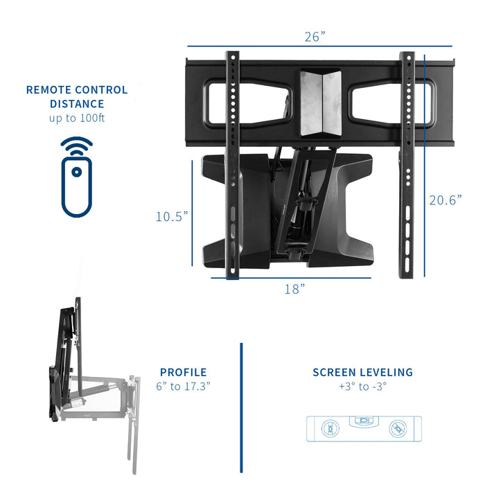 Steel Electric TV Wall Mount (37" to 70")