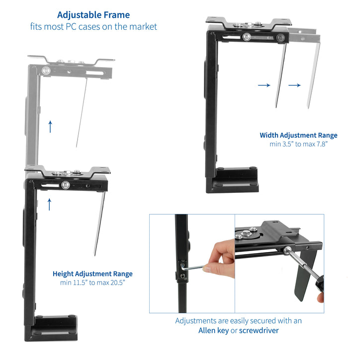 Under Desk and Wall PC Mount