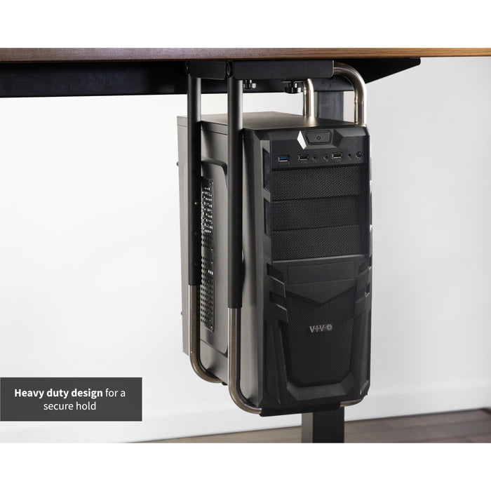 Heavy Duty Adjustable Under-Desk PC Mount