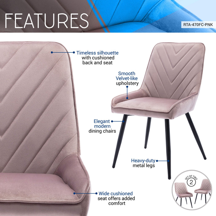 Modern Contemporary Velvet Chairs (Set of 2)