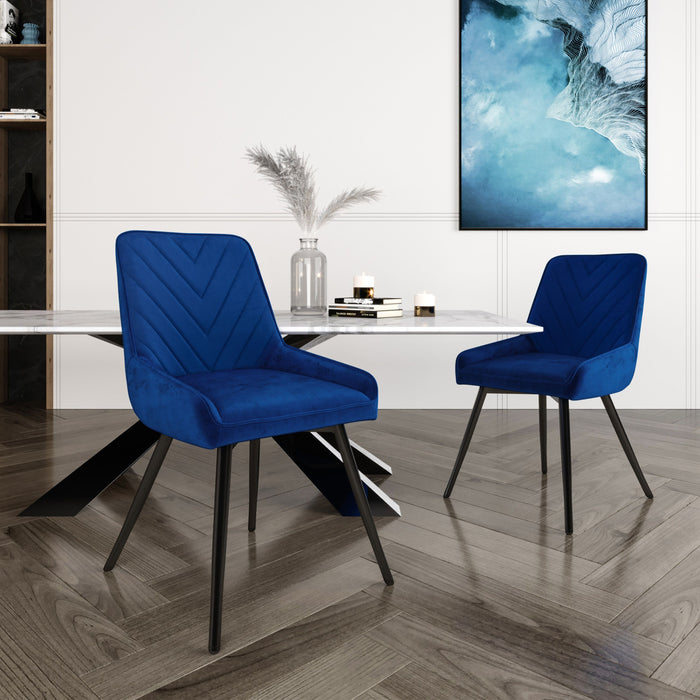 Modern Contemporary Velvet Chairs (Set of 2)