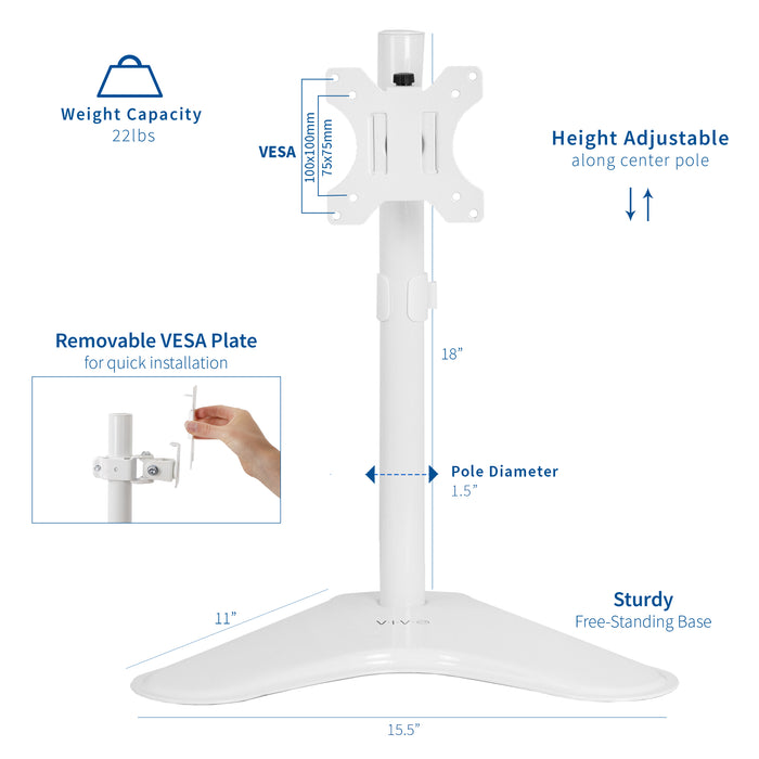 Single Monitor Desk Stand