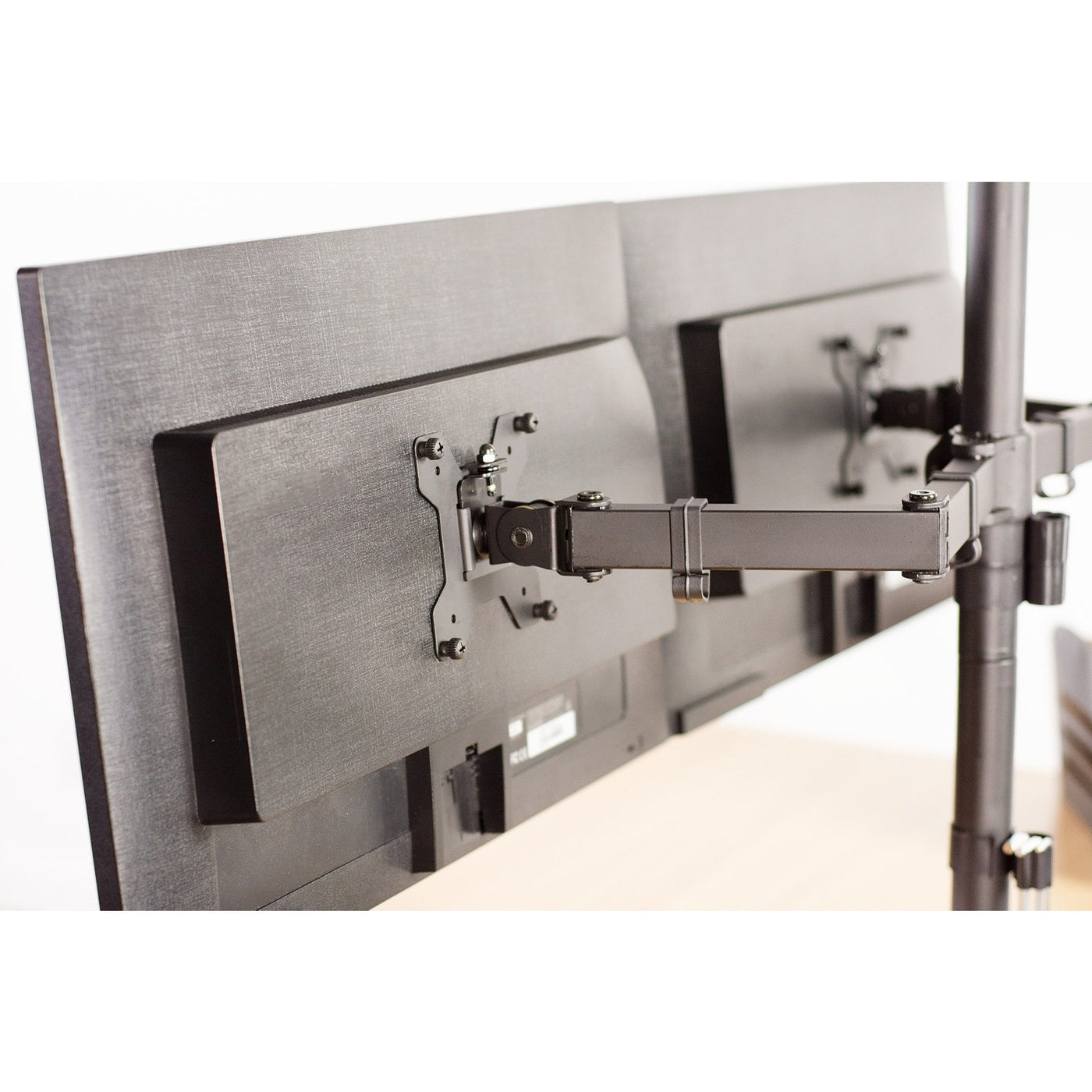 Extra Tall Dual Monitor Stand Up Desk Mount —