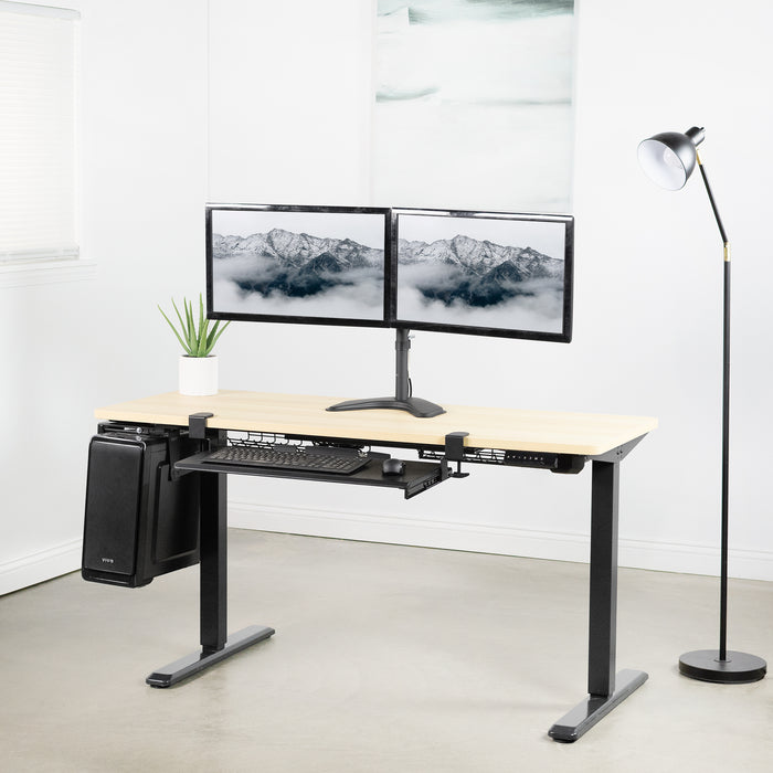 Full Motion Dual Monitor Desk Stand