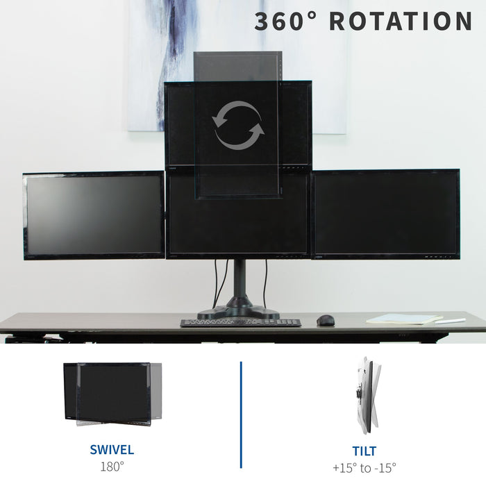 Quad Monitor Desk Stand (13" to 32")